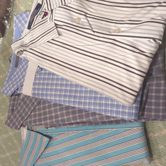 XL blue shirt assortment Tommy Hilfiger Jos. A Bank striped/check. Dry cleaned